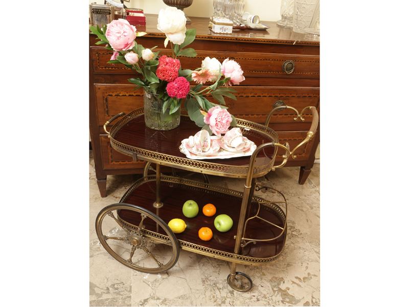 Carrello Portavivande in Ottone