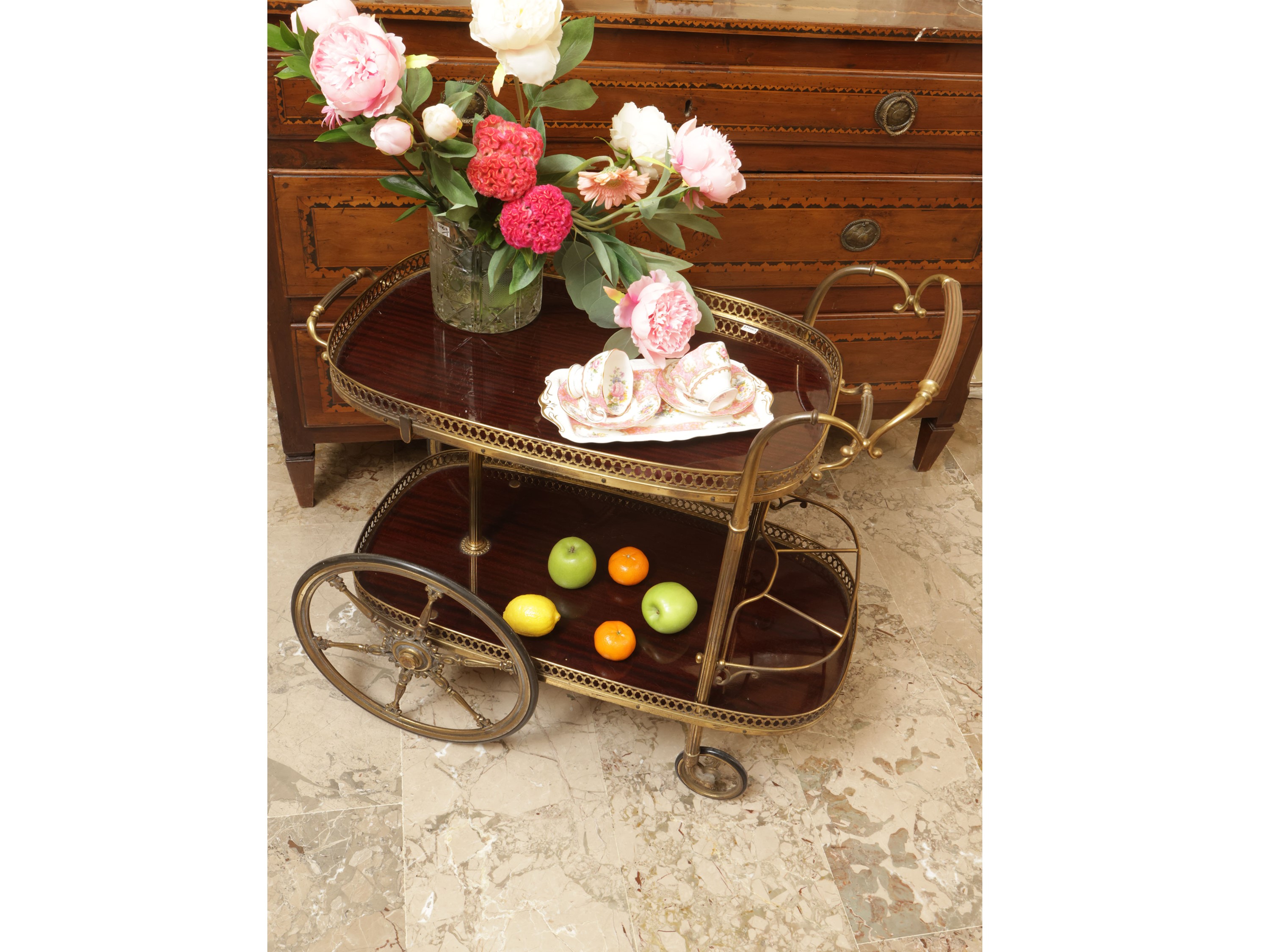 Carrello Portavivande in Ottone