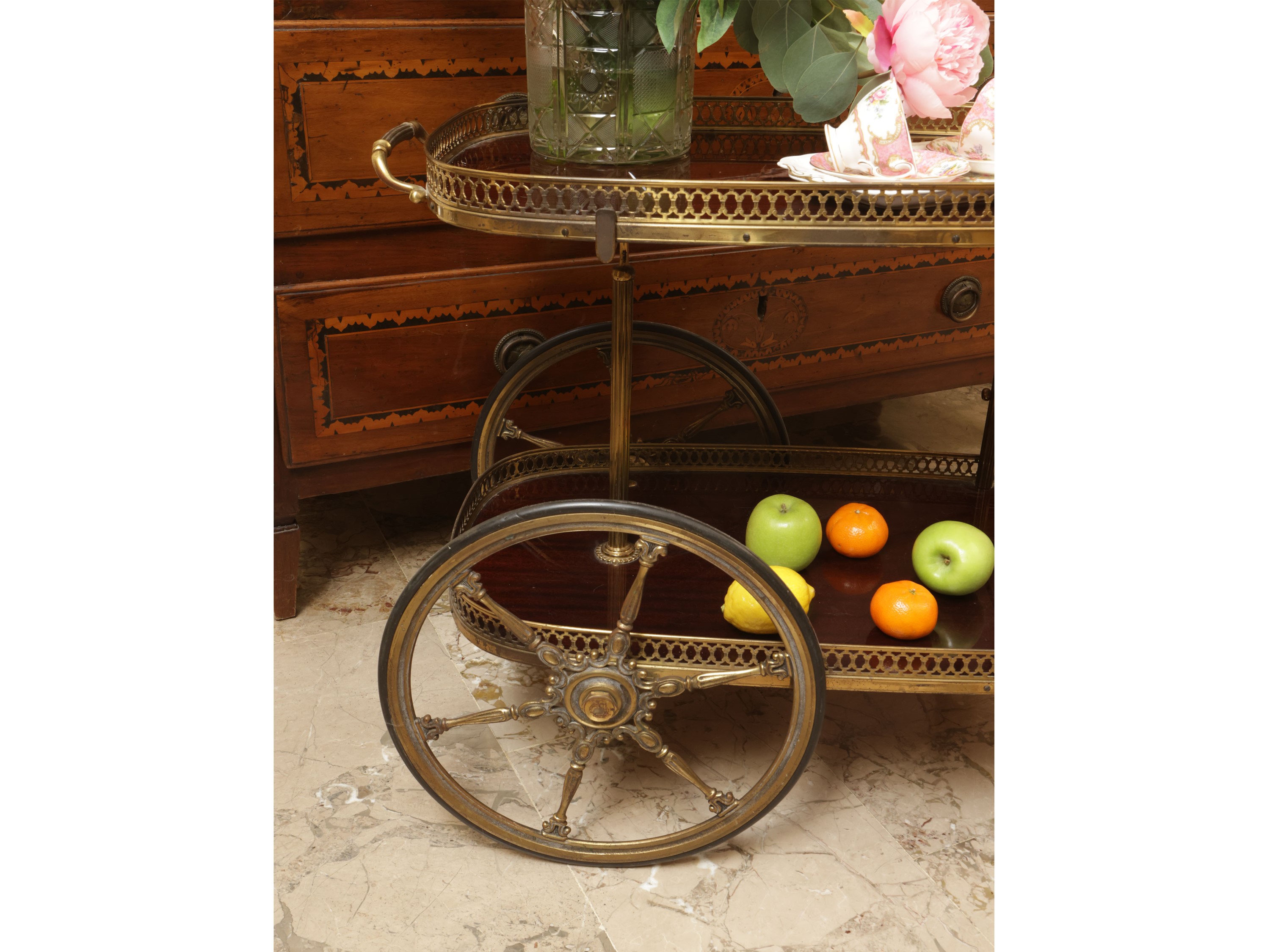 Carrello Portavivande in Ottone