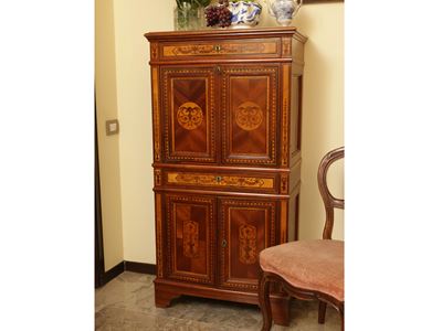 Secretaire da Fumatore Impiallacciato in Satinwood