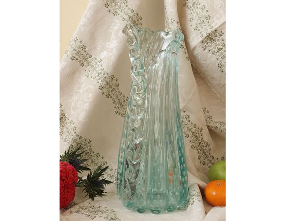 Celebrate glass flower vase, attributable to Barovier & Toso