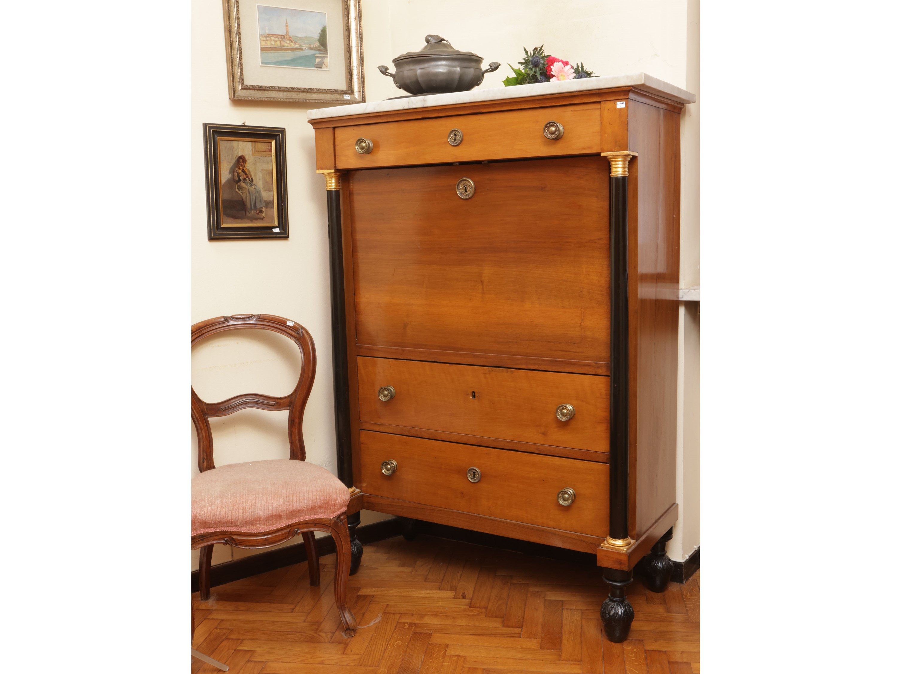 Secretaire Impiallacciato in Ciliegio