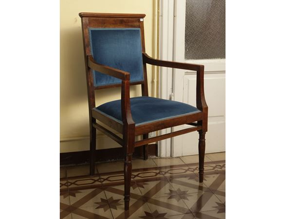 Walnut armchair