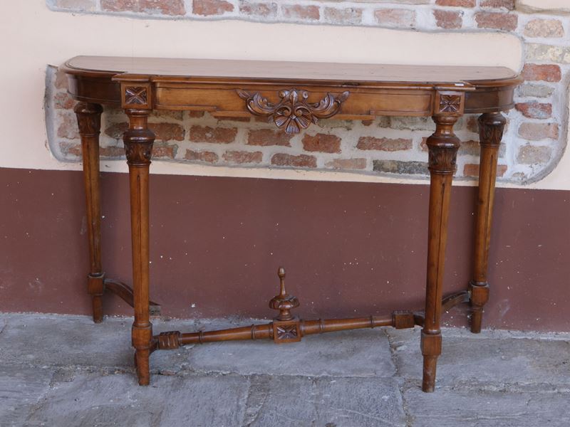 Piccola Console da Ingresso in Noce