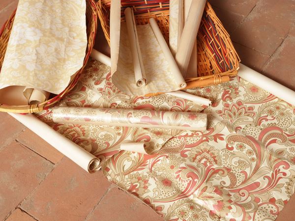 Miscellanea di carte da parati  - Asta Un villino a Crema: una raccolta di pittura dell'Ottocento - Maison Bibelot - Casa d'Aste Firenze - Milano
