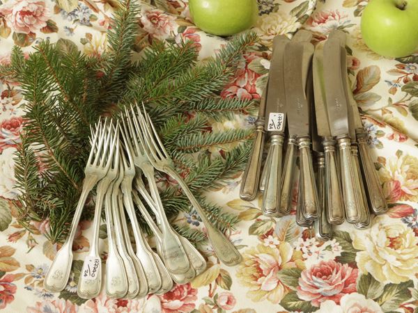 Silver fruit cutlery service  (Germany, the end of the 19th century/beginning of the twentieth century)  - Auction A country house near Crema: a collection of 19th century paintings - Maison Bibelot - Casa d'Aste Firenze - Milano