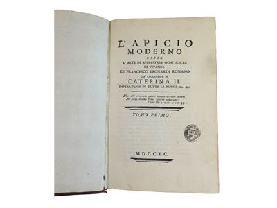 L'apicio Moderno Ossia L'arte di Apprestare Ogni Sorta di Vivande