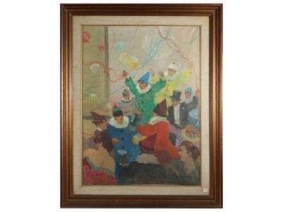 Carnevale, olio su tela