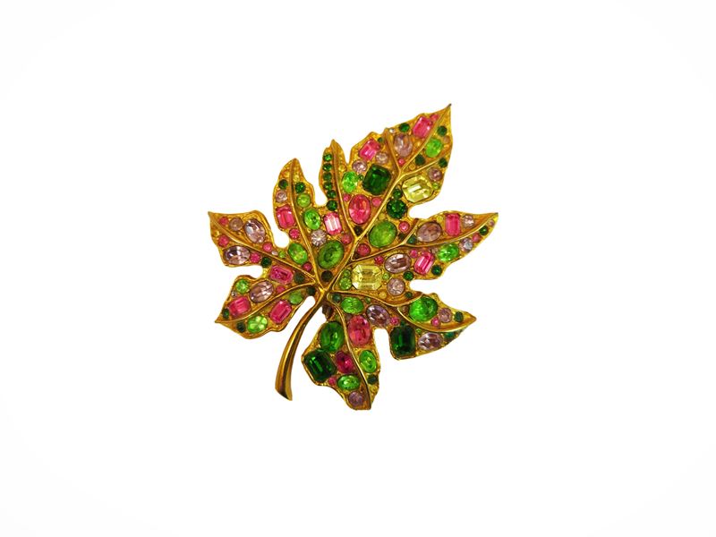 Kenneth Lane - Grande spilla a forma di foglia