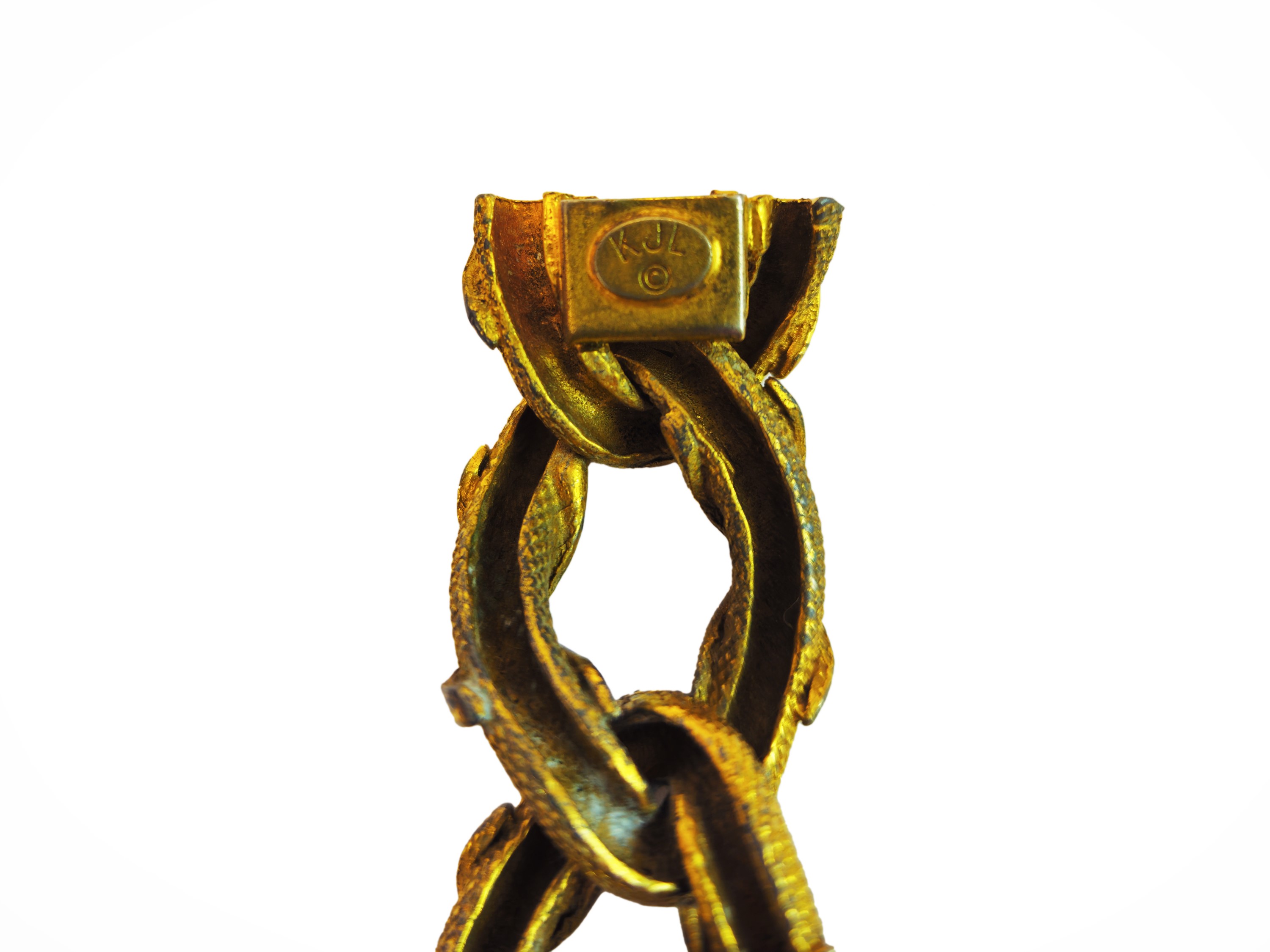 Bracciale a catena in metallo golden tone, lunghezza cm 19