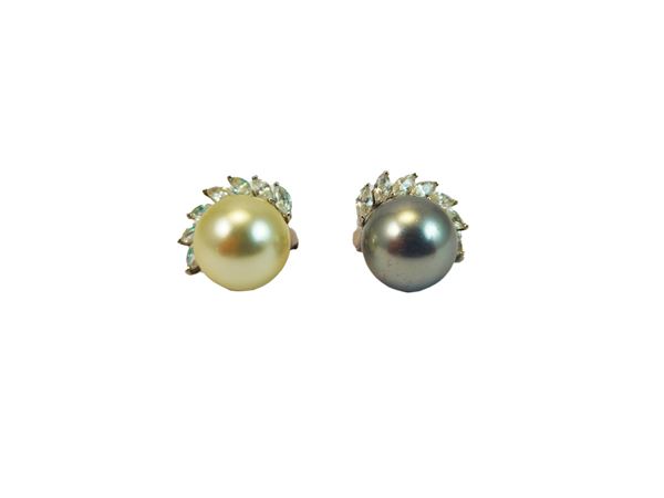 925 silver earrings with simulated pearls  - Auction Vintage Mania - Fall selection - Maison Bibelot - Casa d'Aste Firenze - Milano