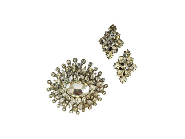 Brooch and clip-on earrings  - Auction Vintage Mania - Fall selection - Maison Bibelot - Casa d'Aste Firenze - Milano