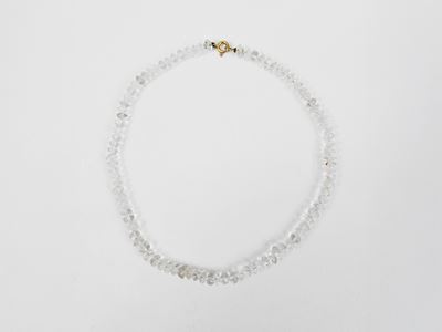 Girocollo in cristallo di rocca e oro 18K