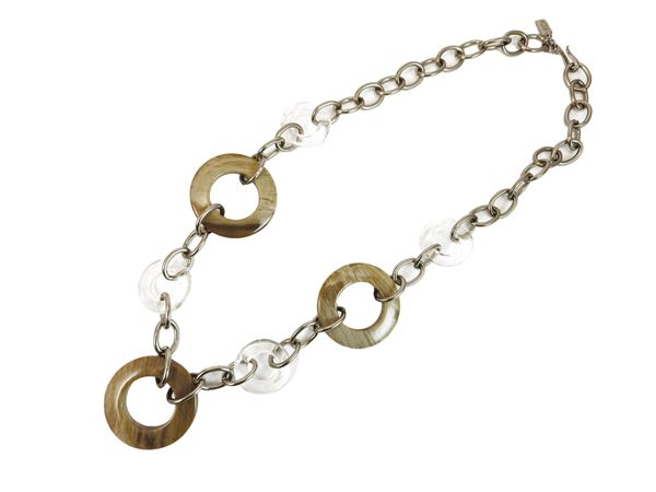 Collana con inserti in cristallo di rocca e pietre dure  - Asta Vintagemania - Fall selection - Maison Bibelot - Casa d'Aste Firenze - Milano