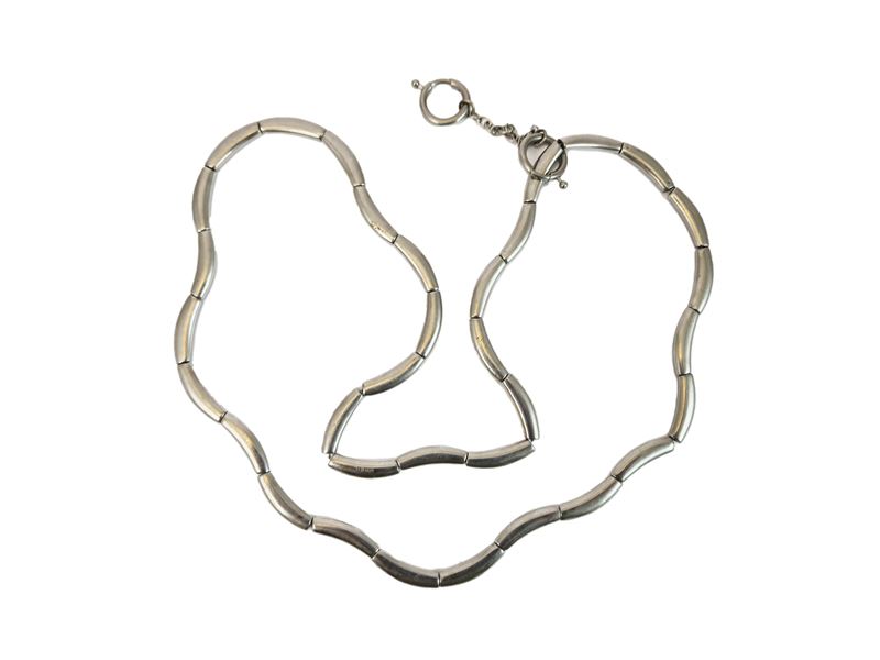 Breil, Collana serpente in metallo bianco