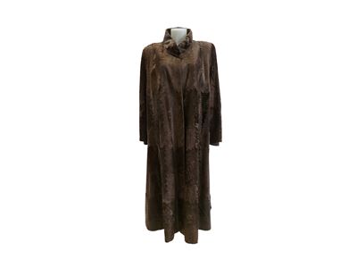 Cappotto Lungo in Pelliccia Breitschwanz Marrone, Slupinski St. Moritz