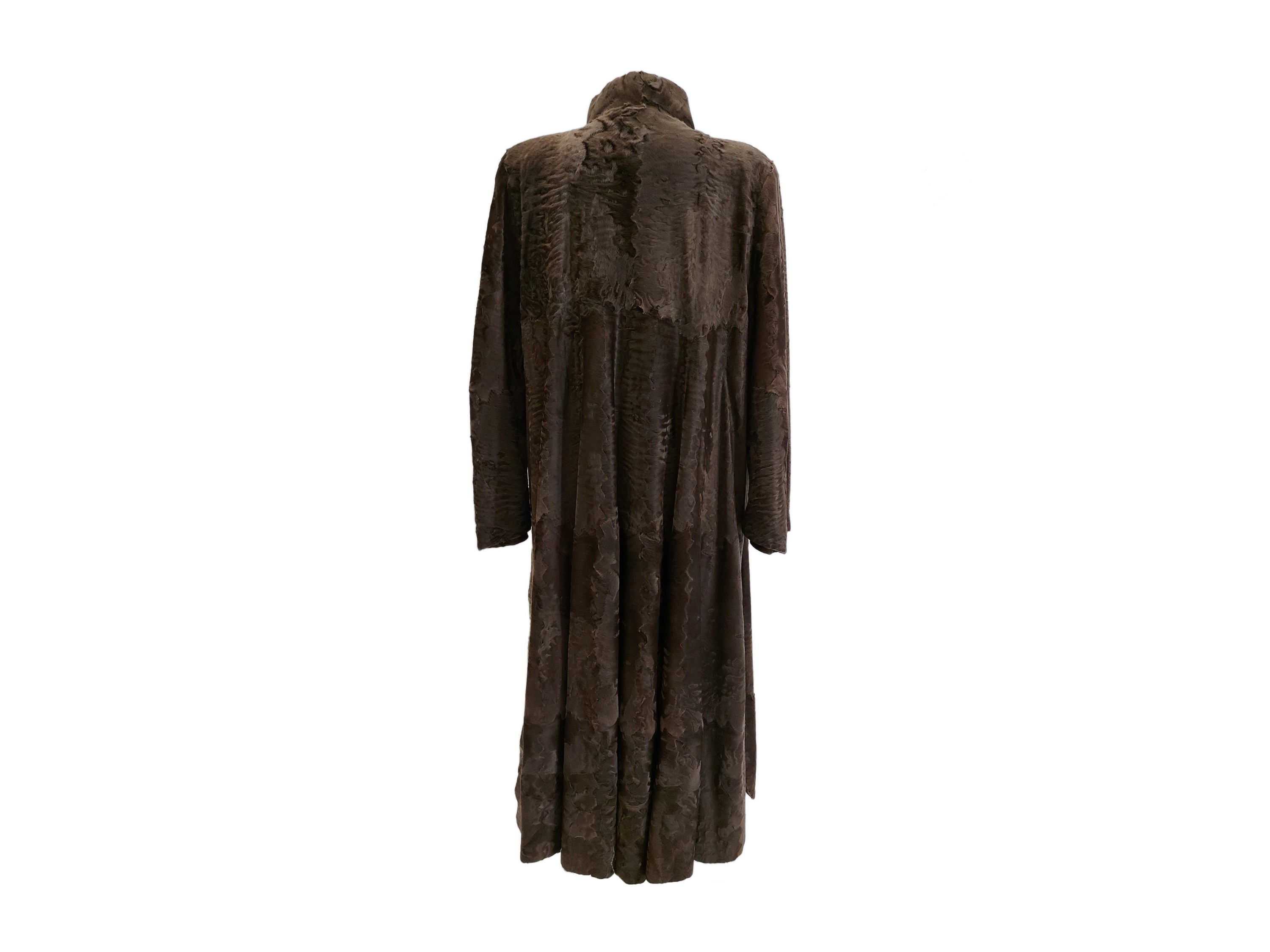 Cappotto Lungo in Pelliccia Breitschwanz Marrone, Slupinski St. Moritz