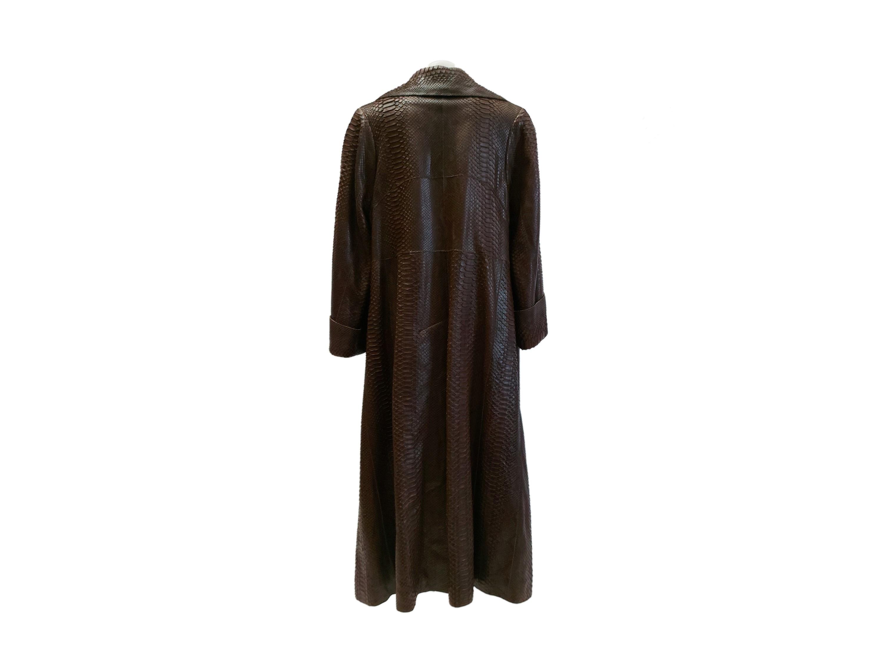 Cappotto Lungo in Pitone Marrone, Jitrois