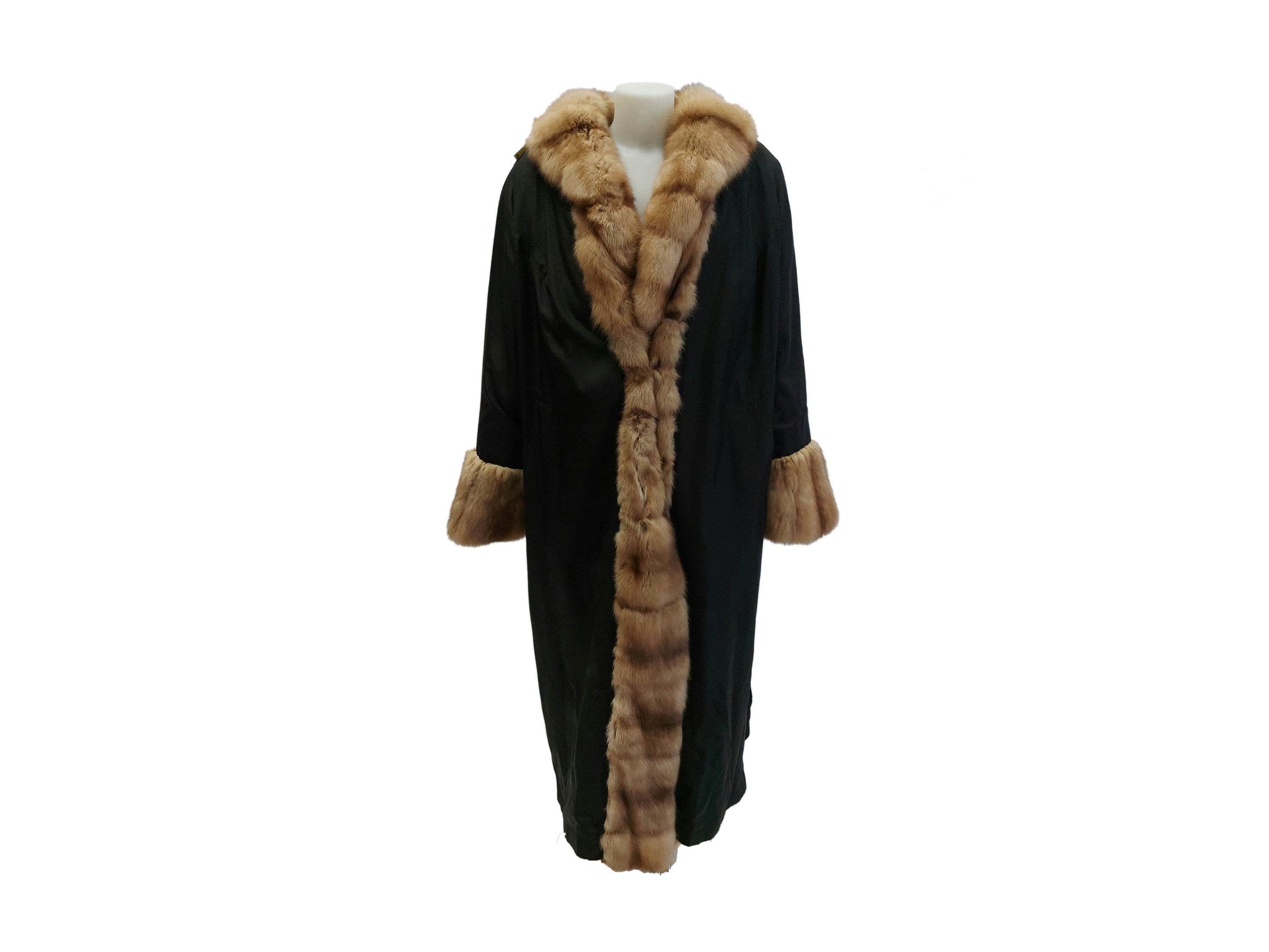 Cappotto Lungo in Pelliccia di Castoro Color Miele