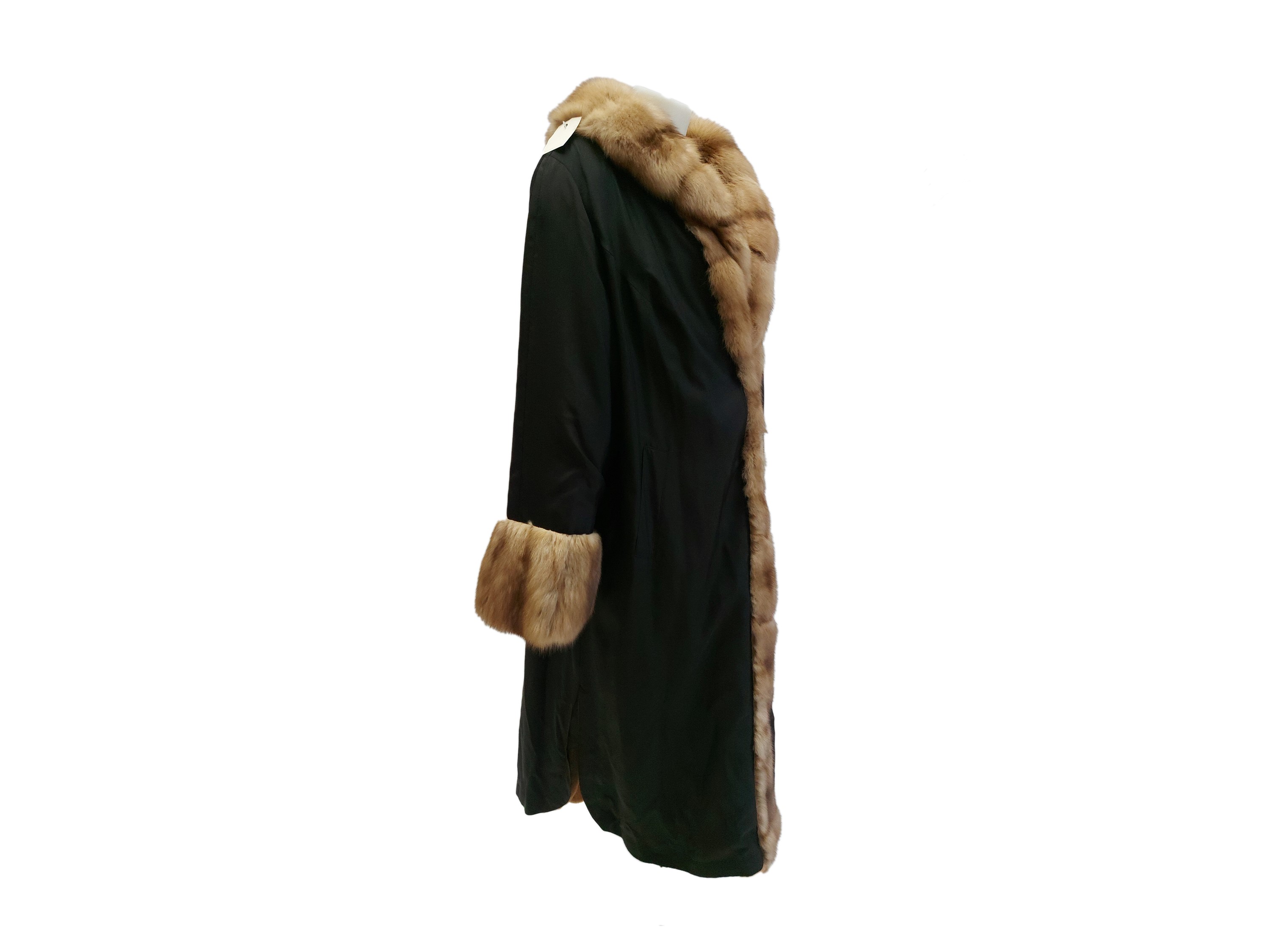 Cappotto Lungo in Pelliccia di Castoro Color Miele