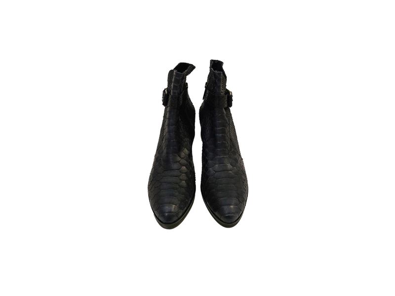 Stivaletto in Pitone Blu