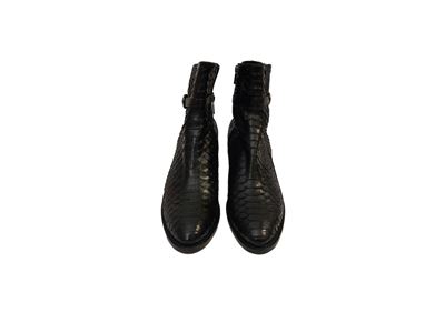 Stivaletto in Pitone Nero