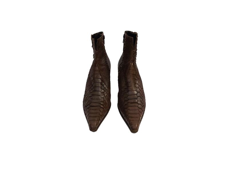 Stivaletto in Pitone Marrone