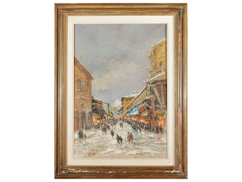Scorcio di firenze innevata