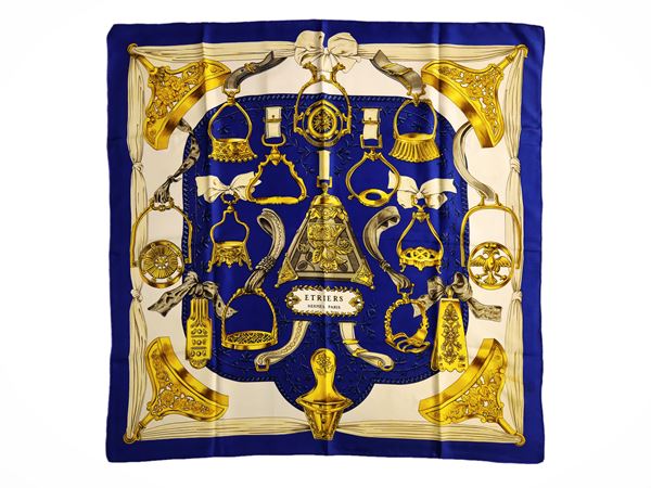 Hermès - Silk scarf "Etriers"