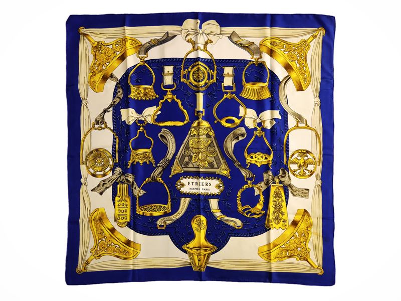 Hermès - Foulard in seta "Etriers"