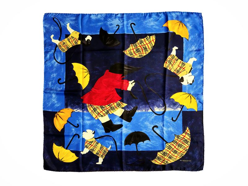 Burberry - Foulard in seta "On a blustery day"
