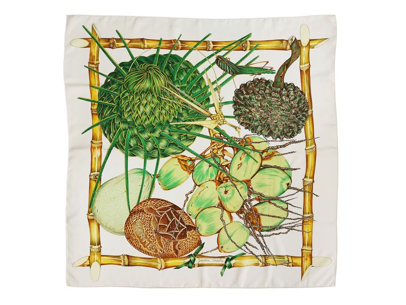 Hermès - Foulard in seta 'Jardin Créole'
