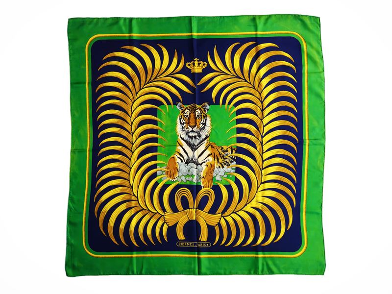 Hermès - Foulard in seta "Tigre Royal"