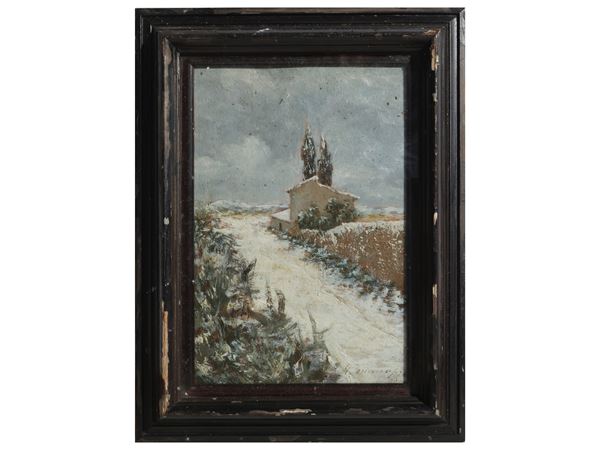 Gino Tommasi - Paesaggio innevato