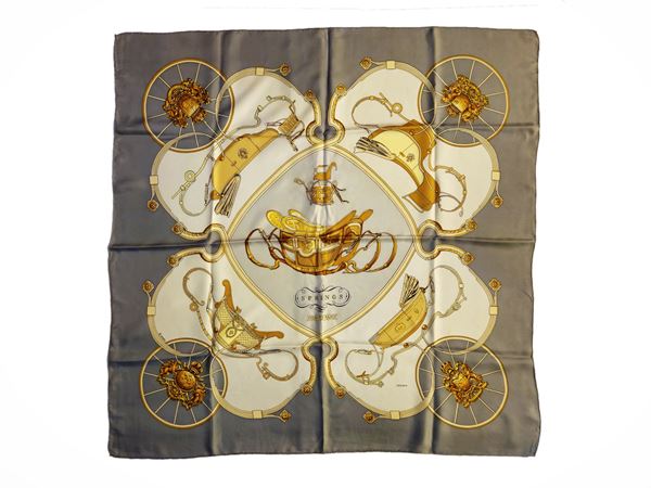 Hermès - "Springs" silk scarf