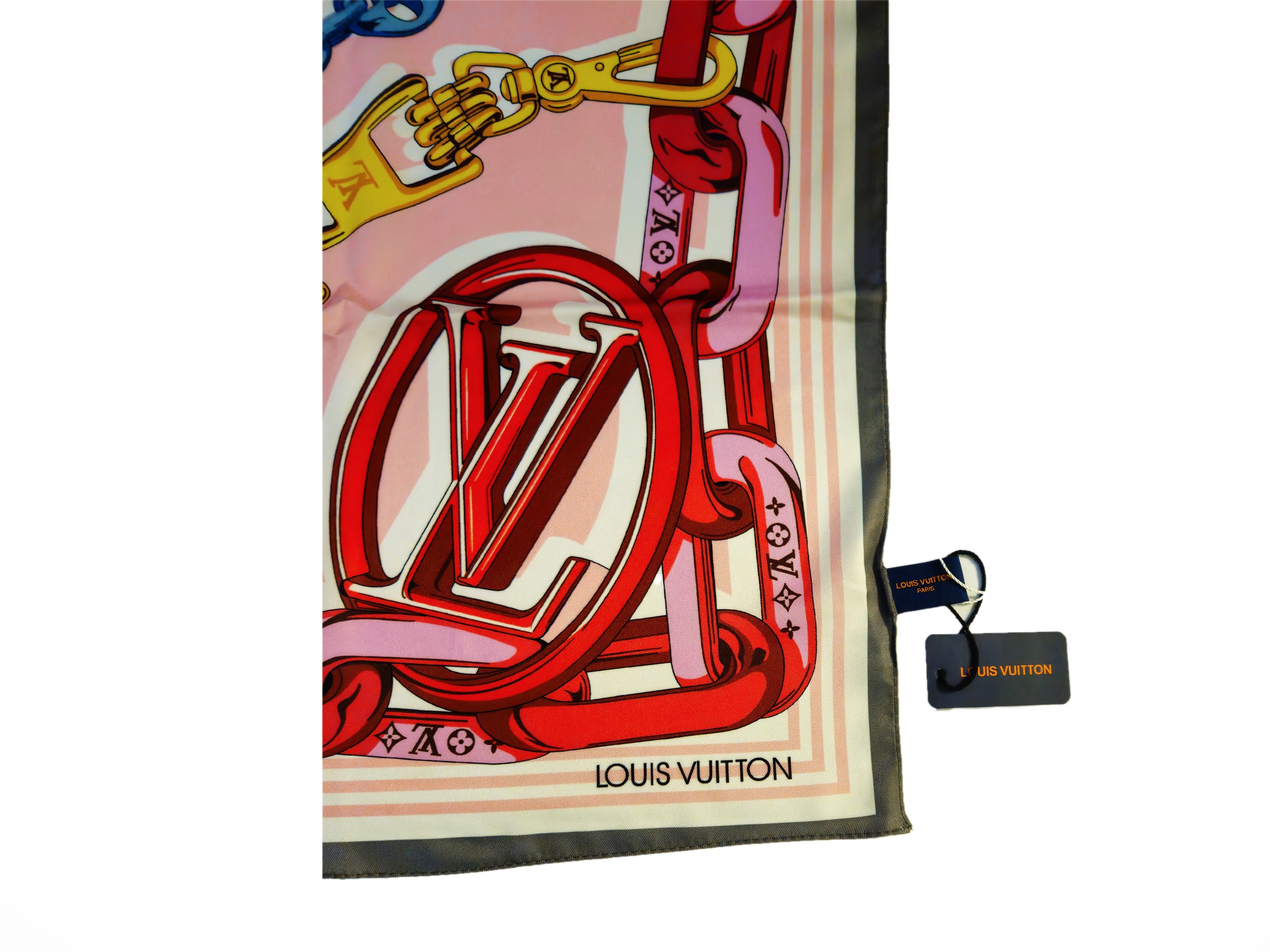 Louis Vuitton, Foulard in seta con motivo a catene e charms