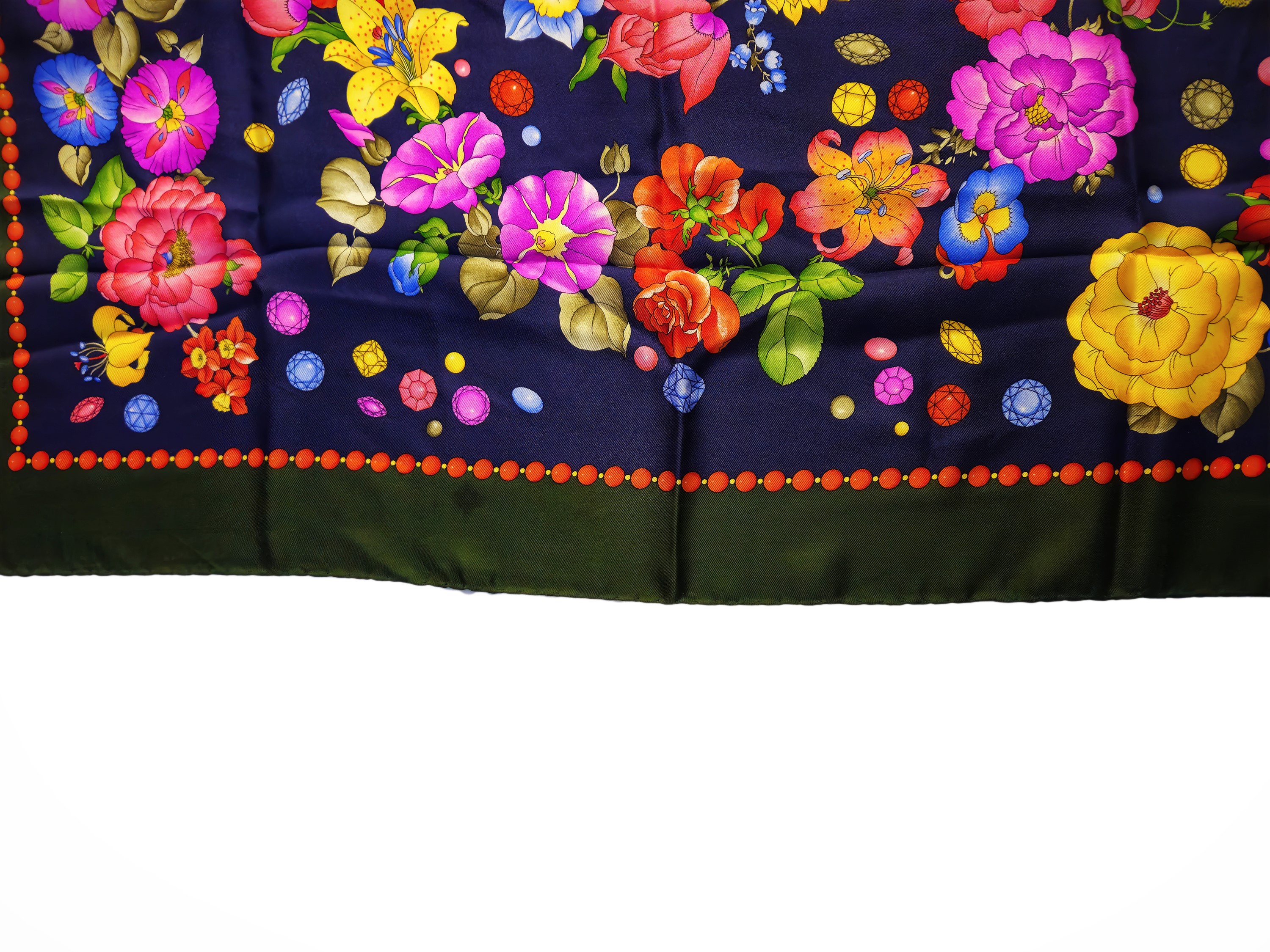 Gucci - Foulard in seta a motivo floreale