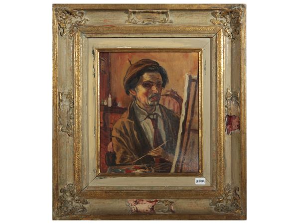 Alberto Caligiani : Autoritratto  - Asta Arte Moderna e Contemporanea - Maison Bibelot - Casa d'Aste Firenze - Milano