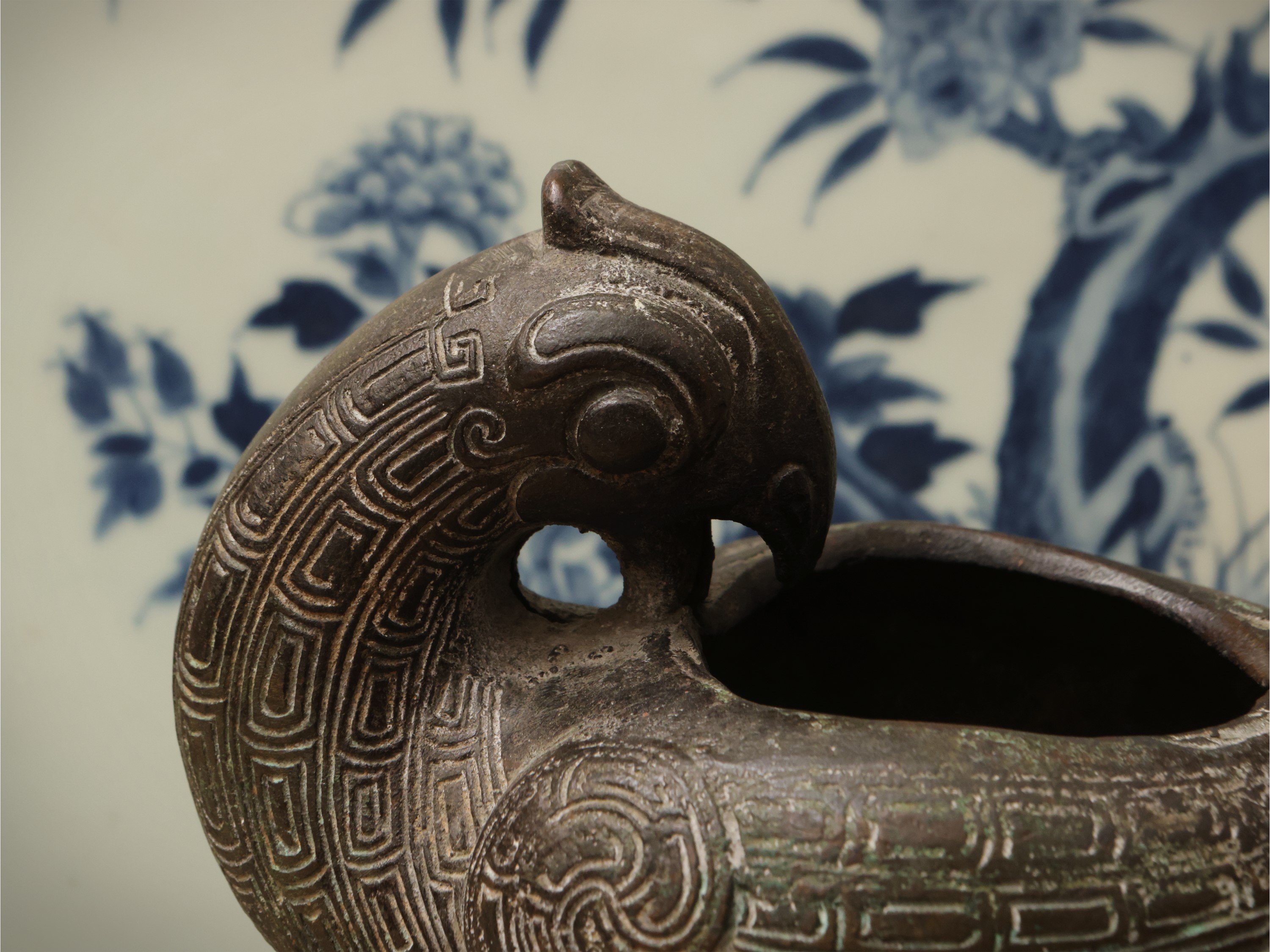 Figurina di fenice in bronzo, Cina, dinastia Qing, sec. XVIII–XIX