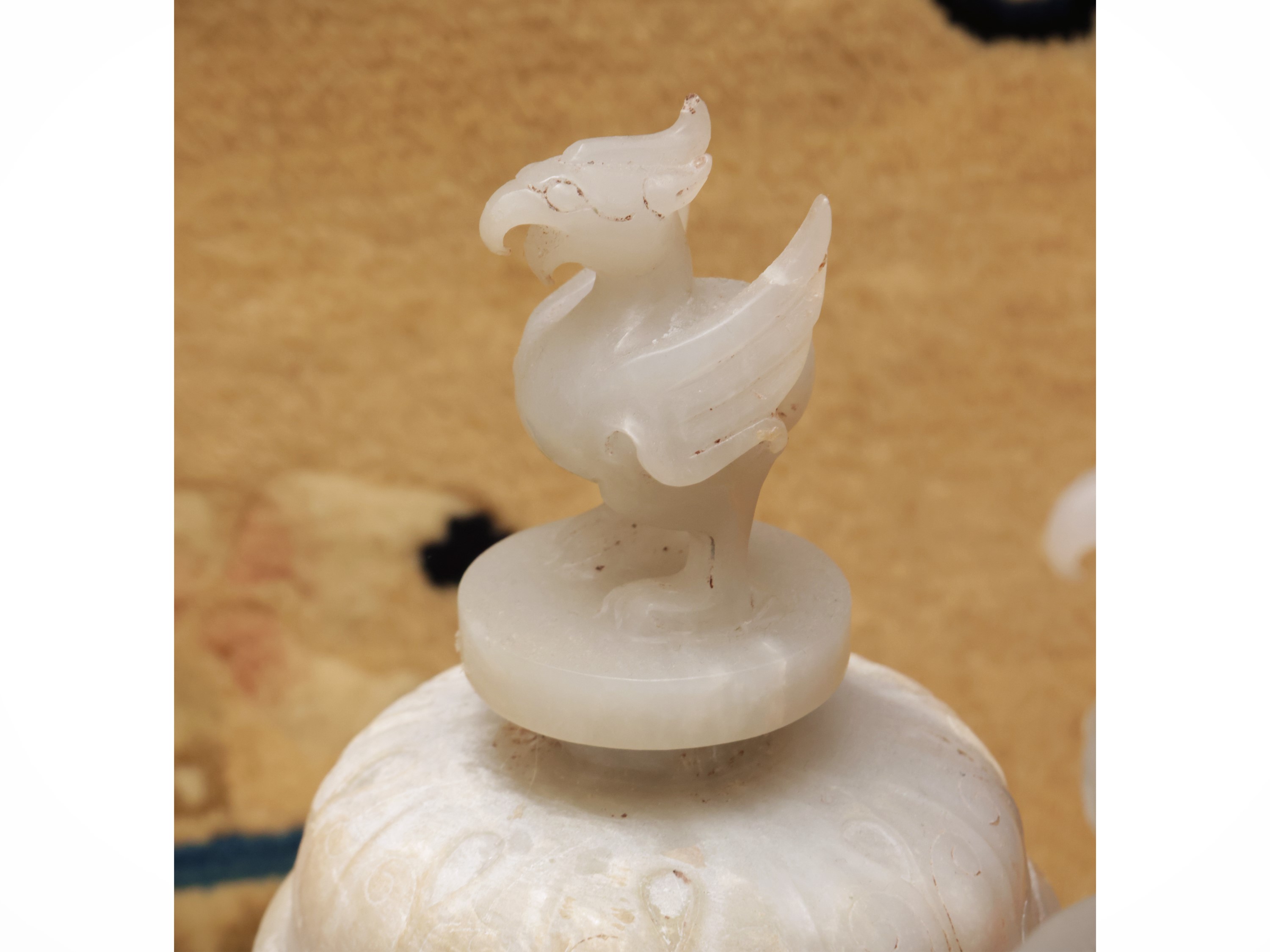 Vaso doppio con coperchi sormontati da uccelli mitologici, Cina, dinastia Qing, sec. XIX