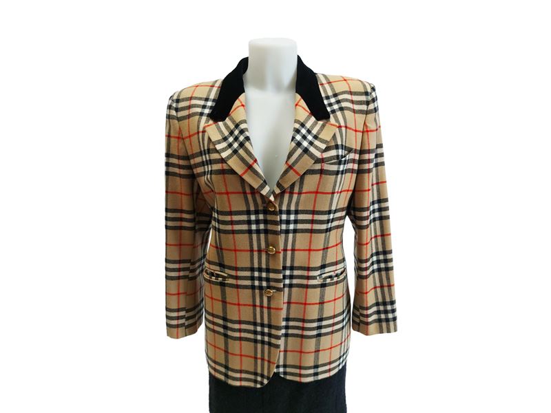 Burberrys - Giacca in lana tartan beige