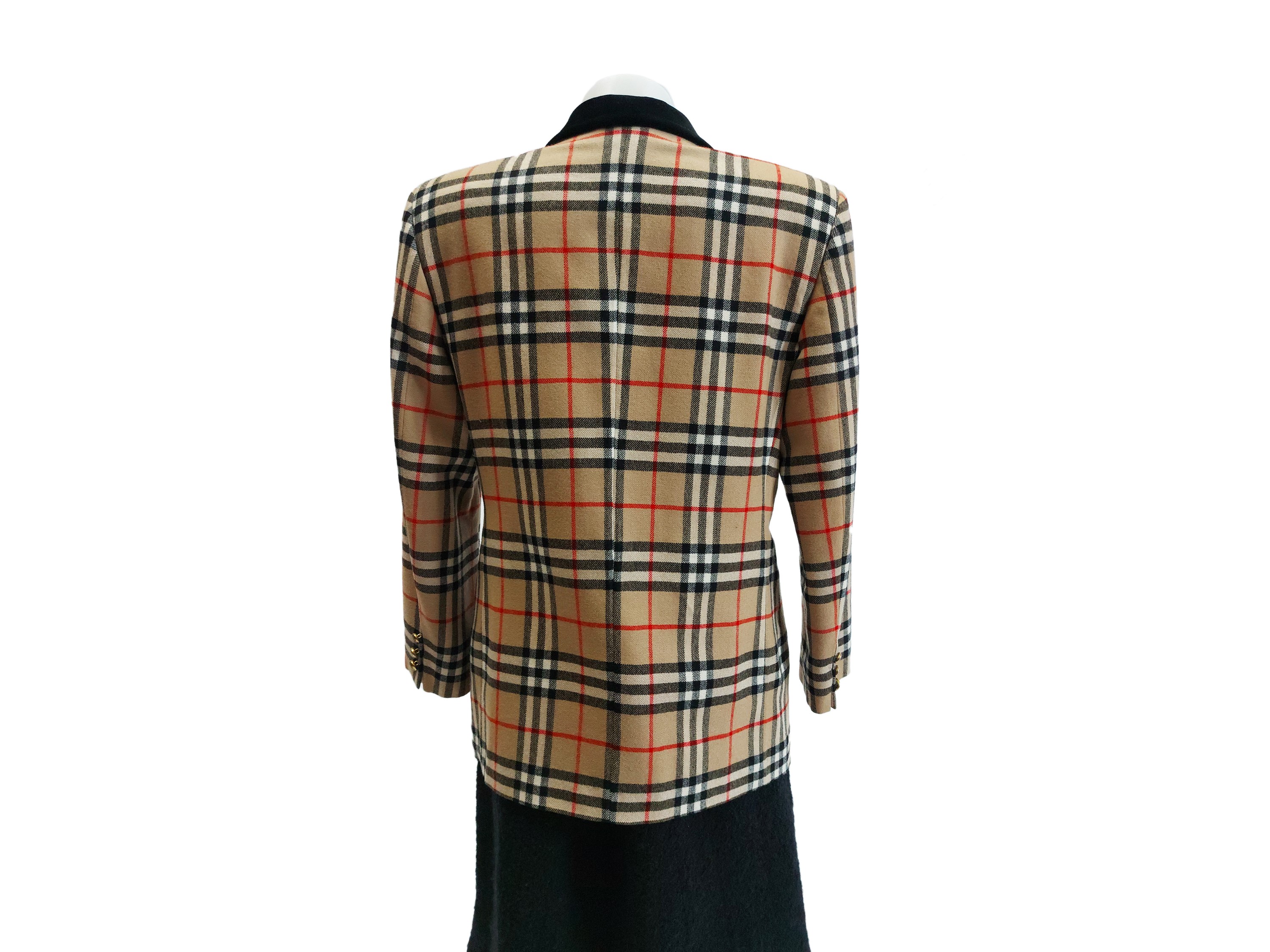 Burberrys - Giacca in lana tartan beige