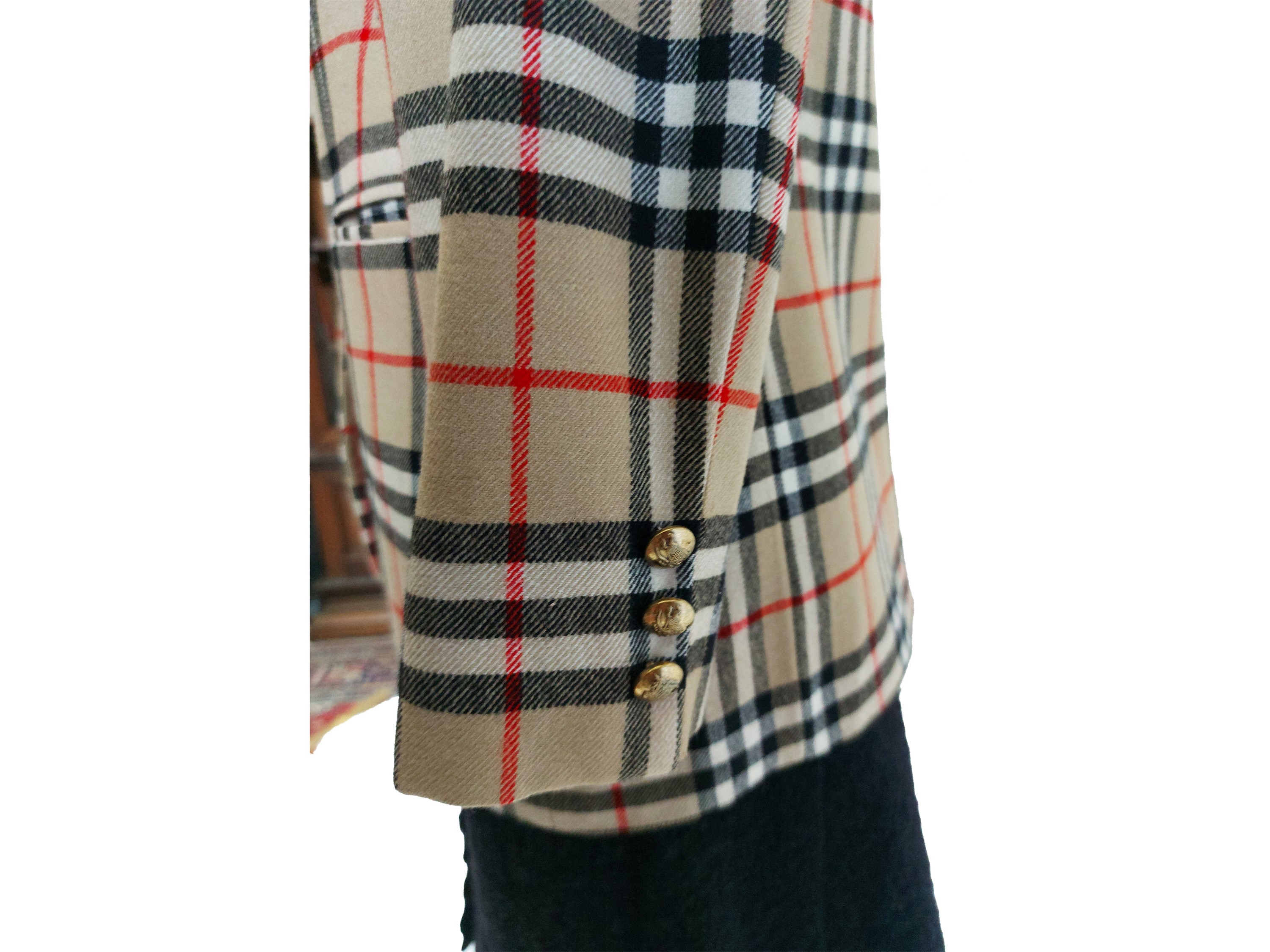 Burberrys - Giacca in lana tartan beige