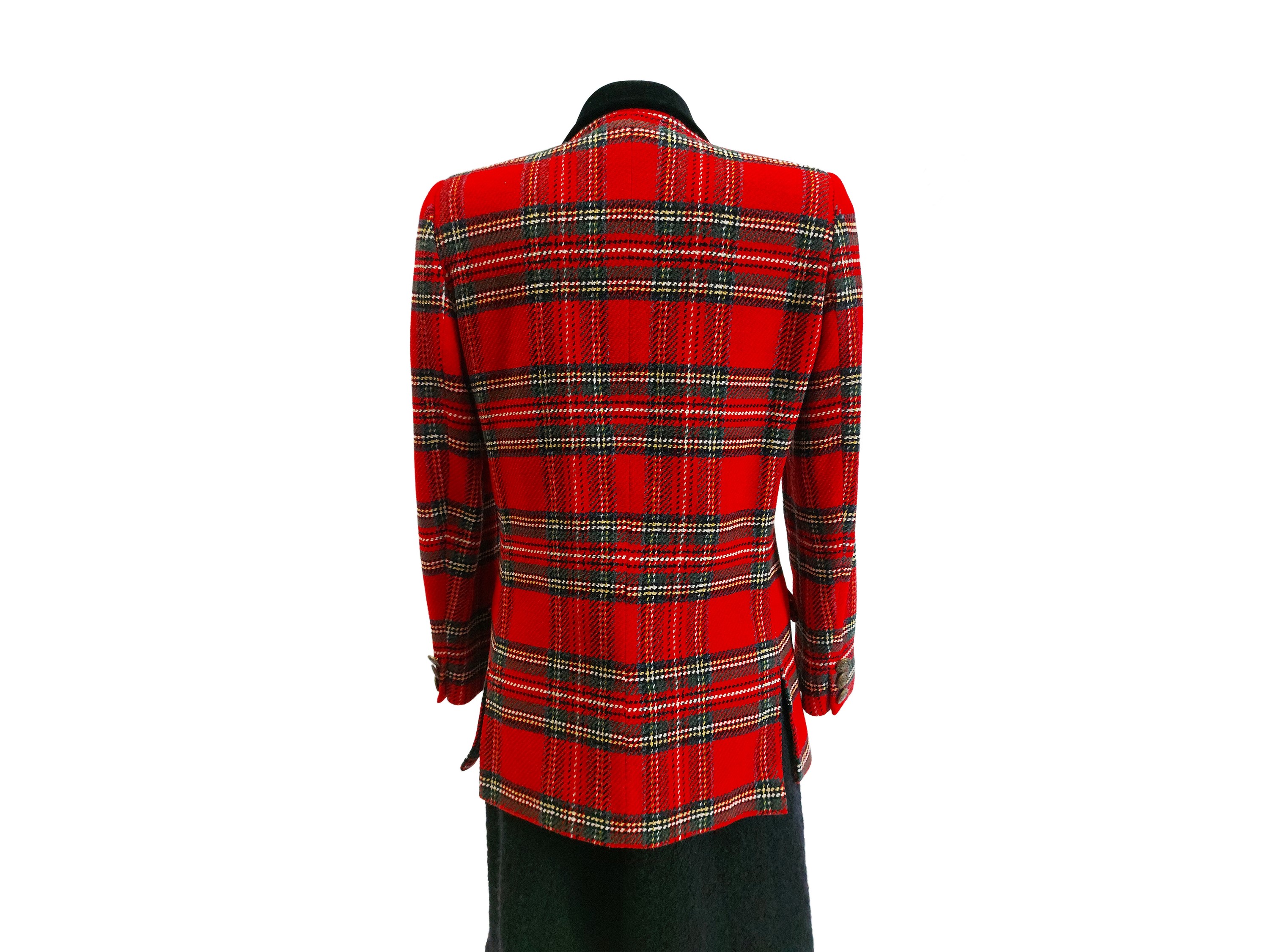 Les Copains - Giacca in lana tartan rossa