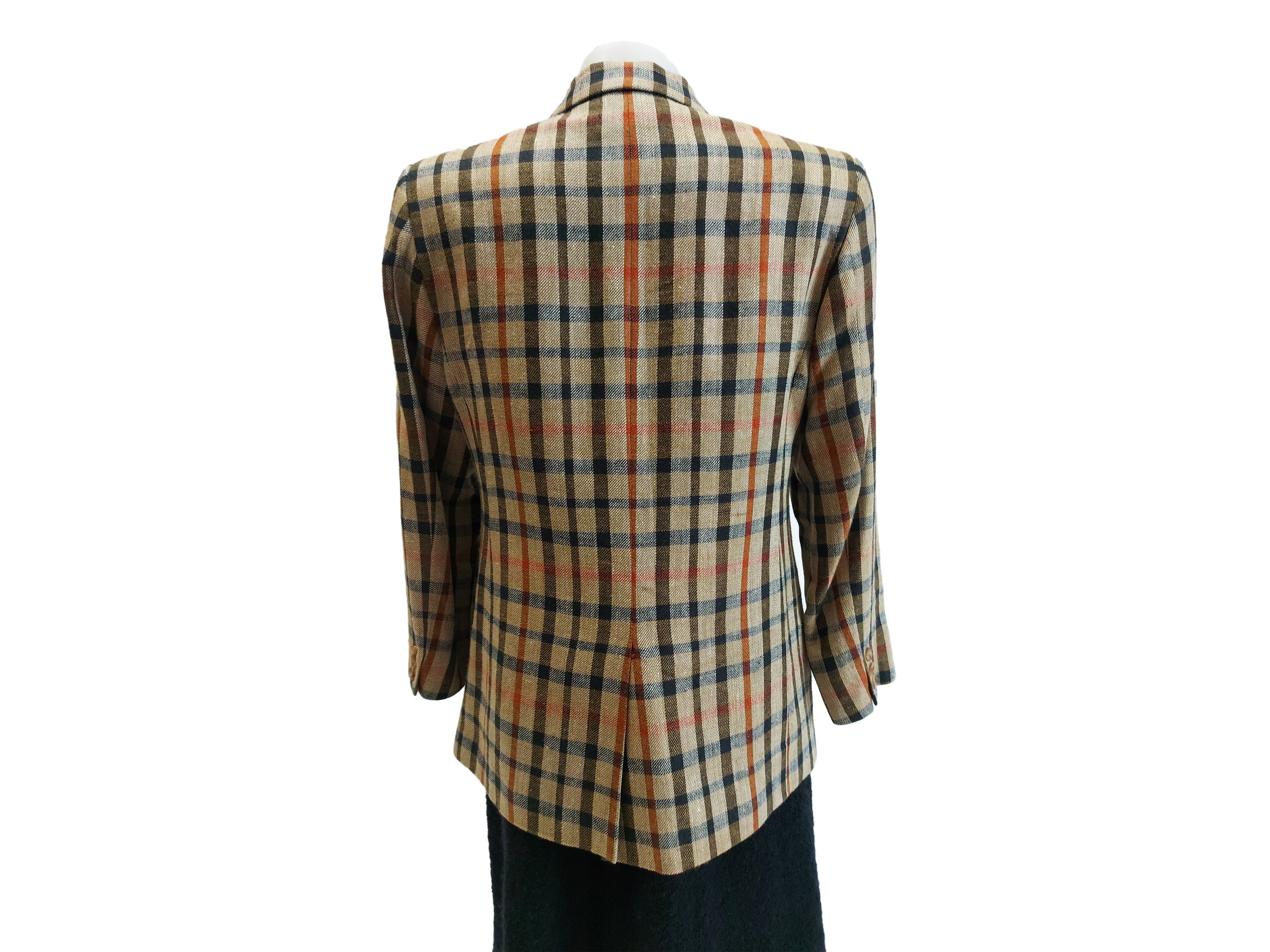 Daks London - Giacca in lana tartan beige