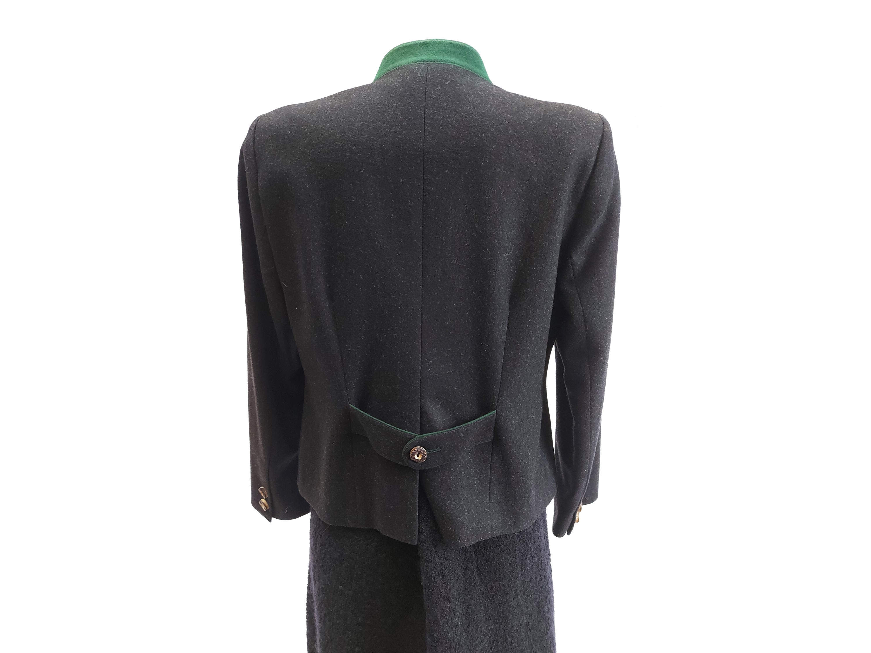 Giacca tirolese in loden grigio scuro