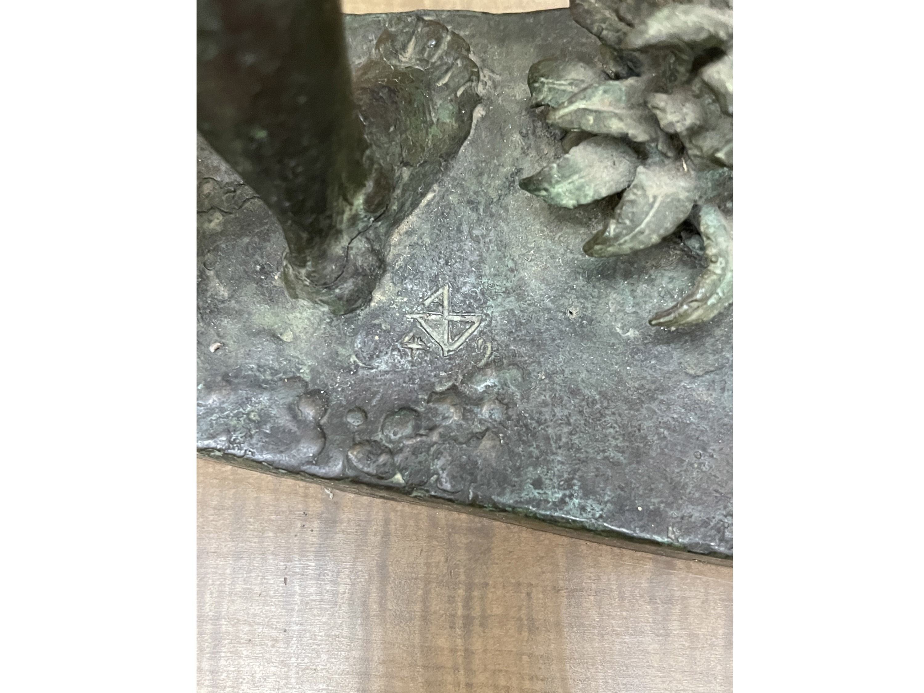 Scuola Italiana della Prima Metà del XX Secolo - Due nudi femminili, bronzo su base in legno (193...