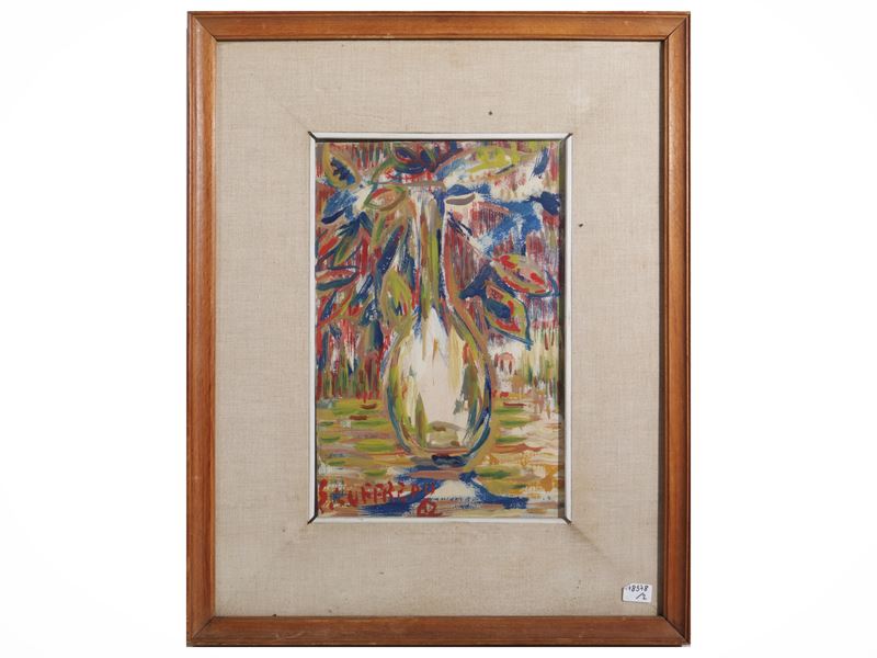 Vaso di fiori e Gatti 1962