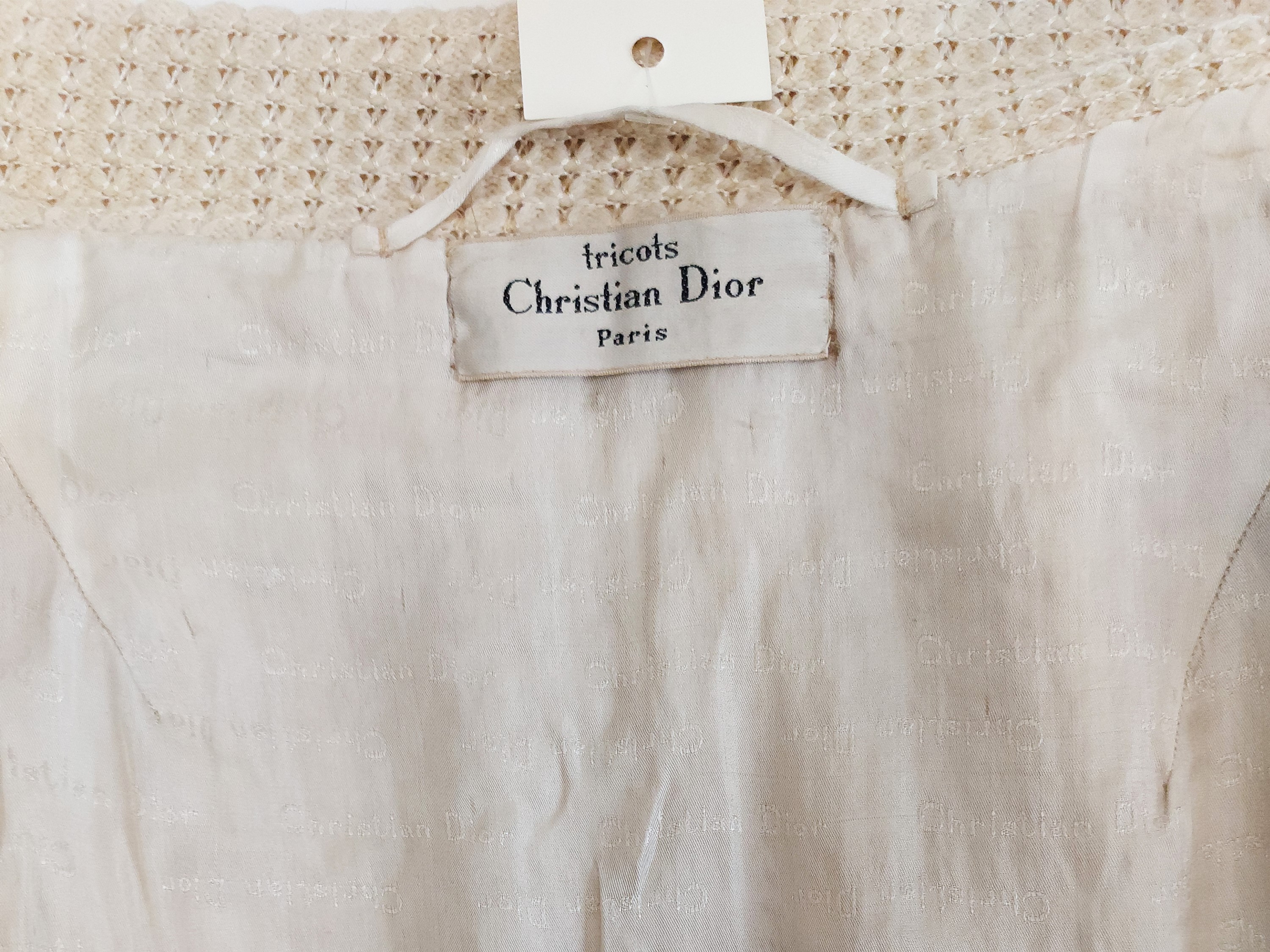 Christian Dior - Cappottino a mezza manica color crema