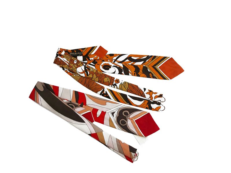 Emilio Pucci - Due cravatte da donna fantasia